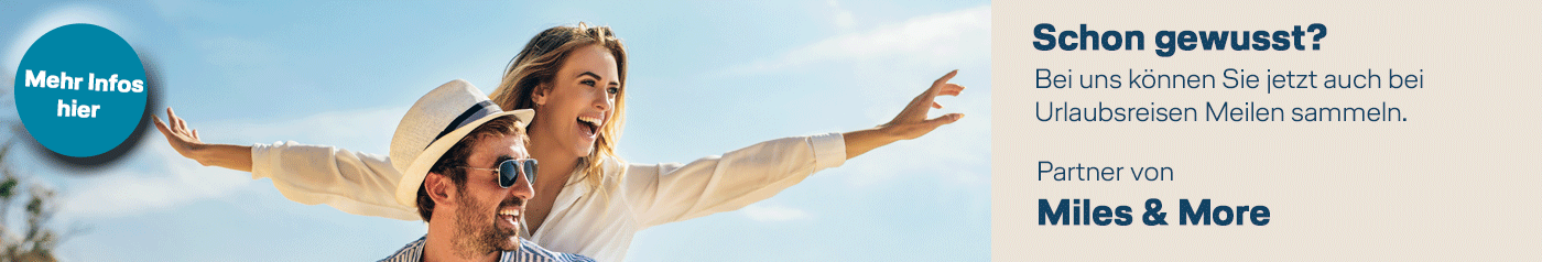 Miles & More Prämienmeilen sammeln beim Lufthansa City Center Reisebüro Kopp